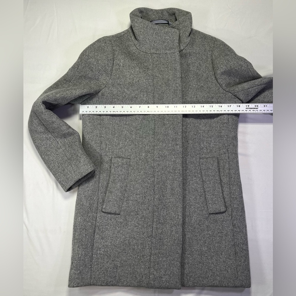 J. Crew Women's City Coat Jacket Classic Heather Gray - 0 Petite EUC - Picture 7 of 9